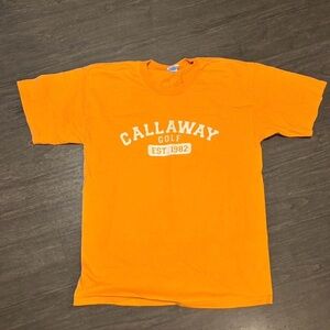 Callaway Bright Orange Golf Tee with White Print